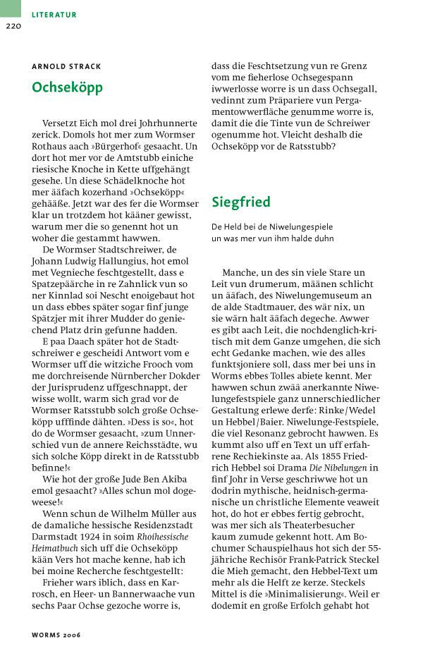 Worms 2006 - Heimatjahrbuch für die Stadt Worms