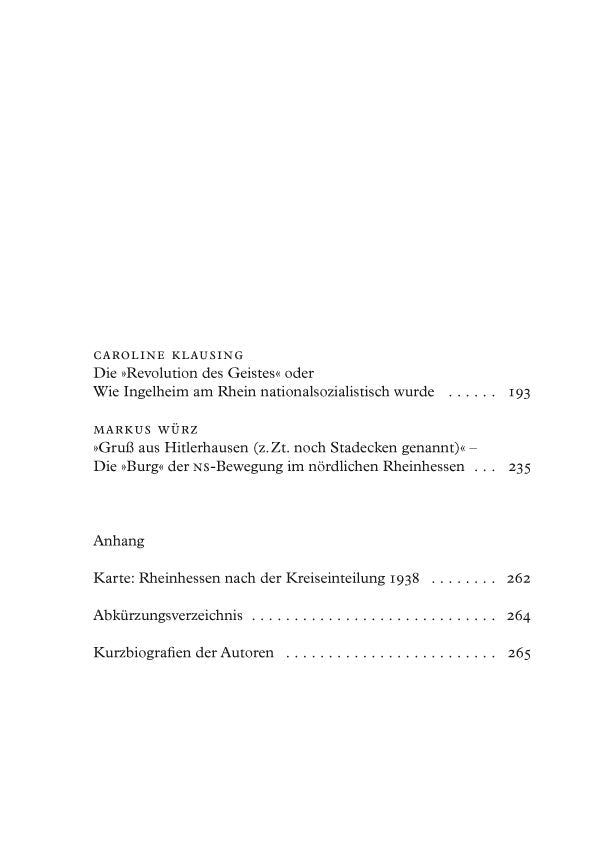 Rheinhessische Wege in den Nationalsozialismus