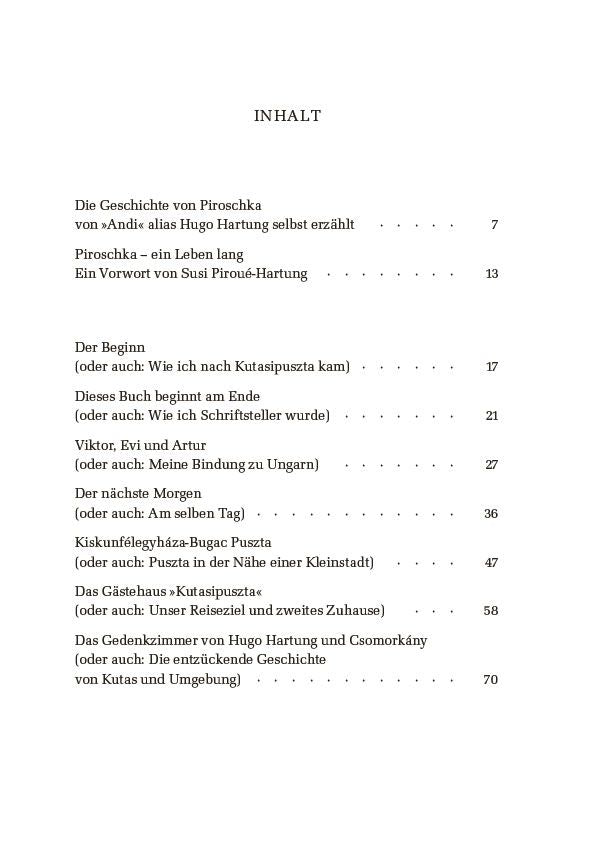 Auf den Spuren von Piroschka und Hugo Hartung